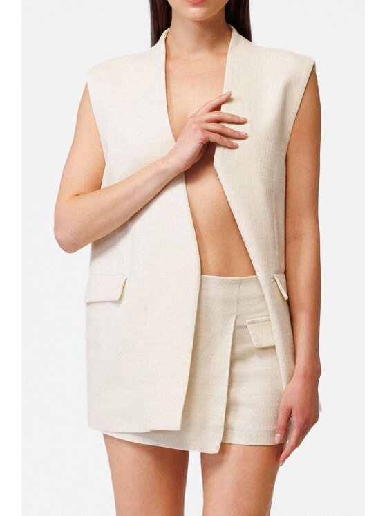 LE POSSÉ LE POSSÉ Gilet KLS Beige Oversize