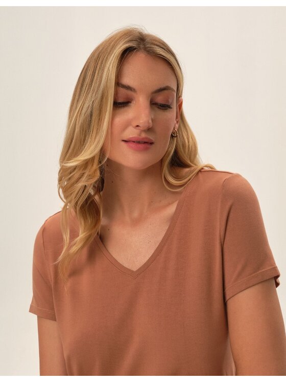 Esotiq Esotiq Piżama 42075 Pomarańczowy Regular Fit