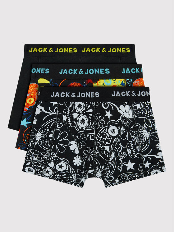 Jack&Jones Junior Súprava 3 kusov boxeriek Sugar 12189220 Čierna
