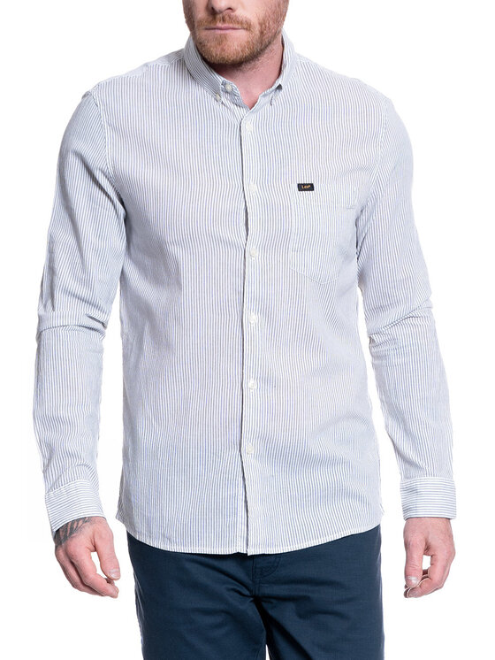 Lee Lee Camicia SLIM BUTTON DOWN Bianco Regular Fit