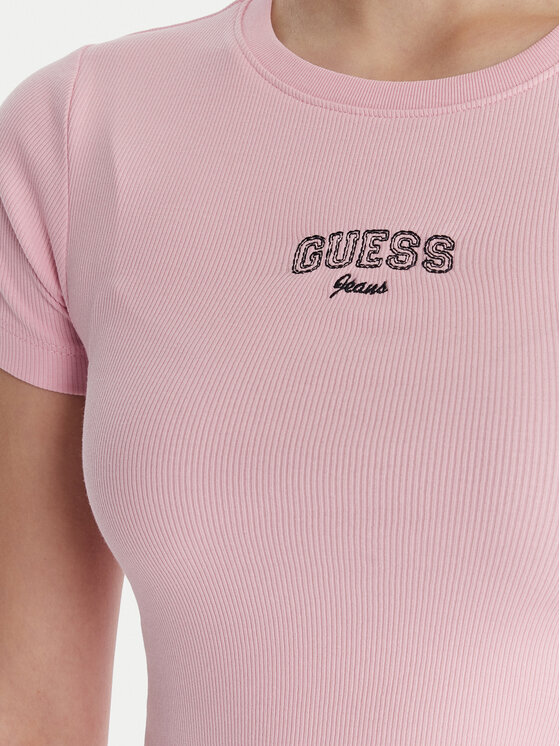 Guess Jeans Guess Jeans Tricou W6RP21 KA0H1 Roz Slim Fit