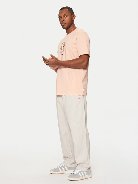 adidas adidas Spodnie dresowe Wabash JD0673 Beżowy Loose Fit