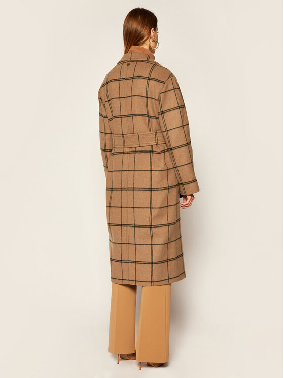 TWINSET TWINSET Volneni plašč Cappotto 202TP224B Rjava Regular Fit