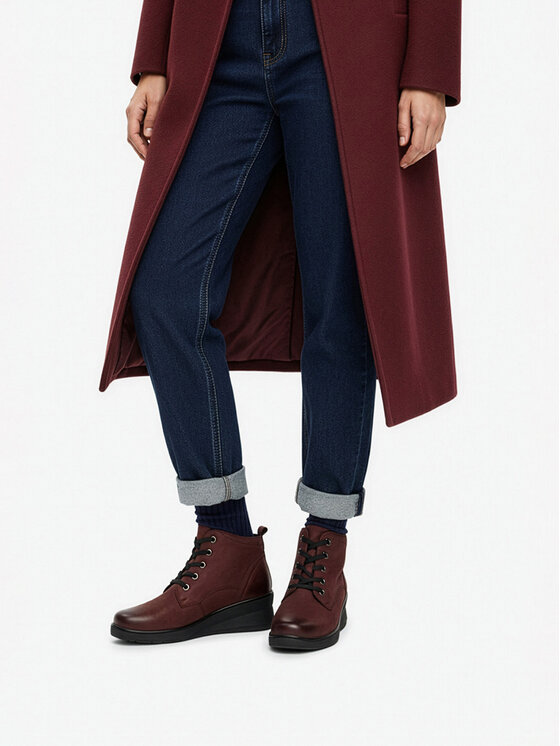 Go Soft Go Soft Gležnjače CEO-WI23-NUREN-02 Tamnocrvena