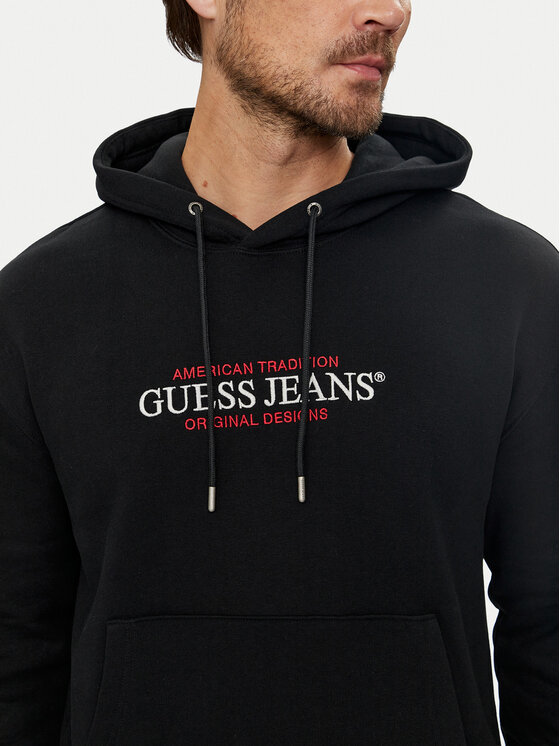 Guess Jeans Guess Jeans Majica dugih rukava M4YQ23 K9V31 Crna Classic Fit
