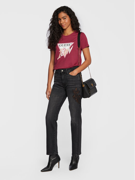 T-shirt Icon W3RI12 I3Z14 Bordeaux Regular Fit