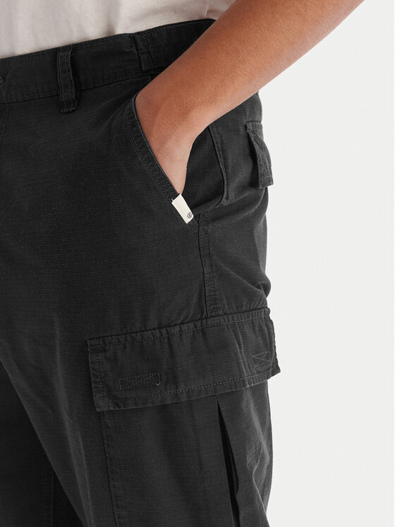 Element Element Spodnie cargo Relax Cargo ELYNP00203 Czarny Relaxed Fit