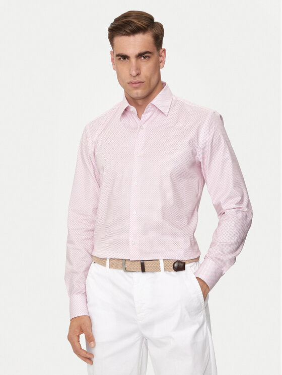 Boss Košulja H-Hank-Kent-C1-214 50512852 Ružičasta Slim Fit