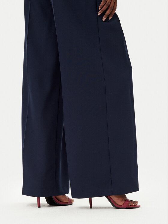 Maryley Maryley Текстилни панталони 25EB579/43BL Тъмносин Regular Fit