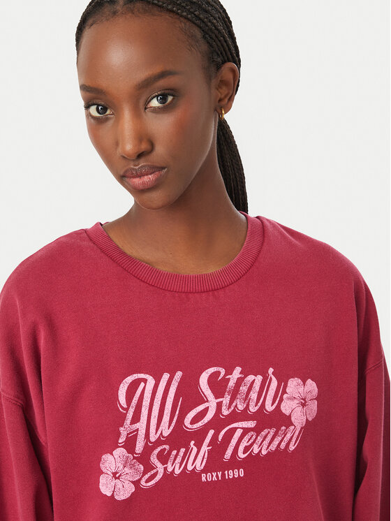 Roxy Roxy Суитшърт Lineup ERJFT05112 Бордо Regular Fit