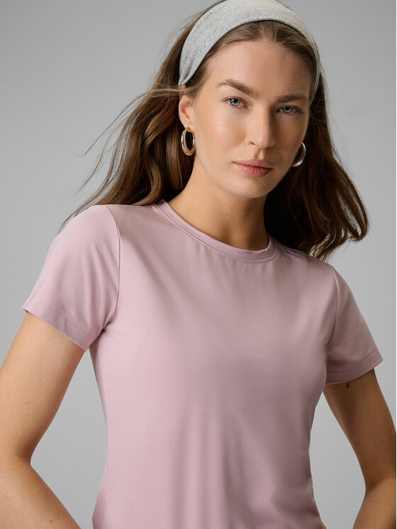 4F 4F T-Shirt ESSENTIAL 4 Różowy jasny Slim Fit