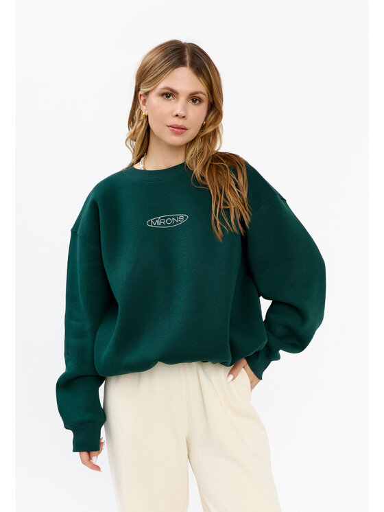 Mirons Mirons Bluza soft Zielony Oversize