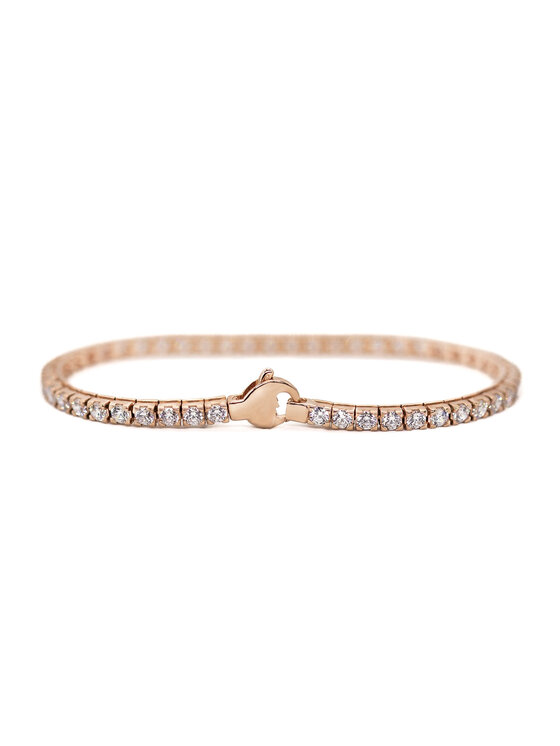 Leis Leis Bracciale Tennis Placcatura in oro rosa