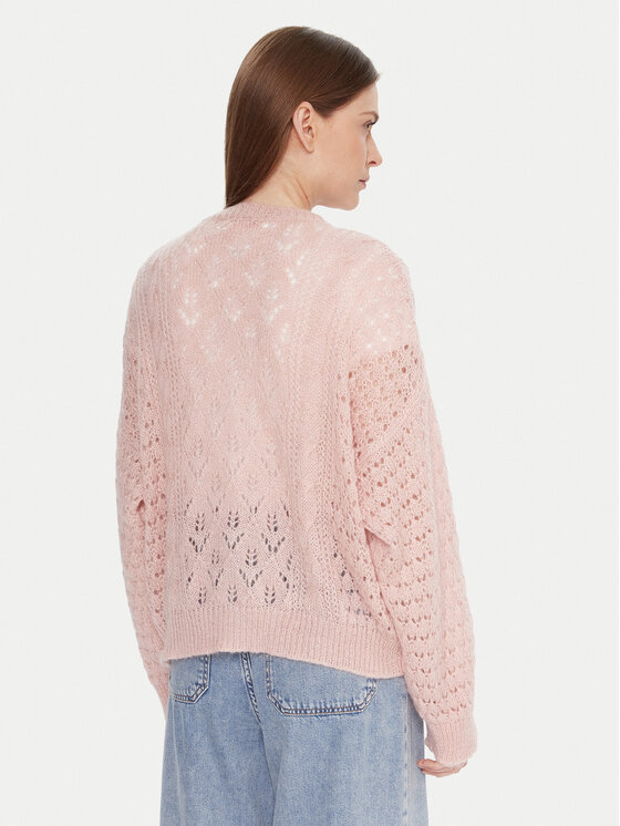 Kontatto Kontatto Cardigan 3M0912C Roz Relaxed Fit