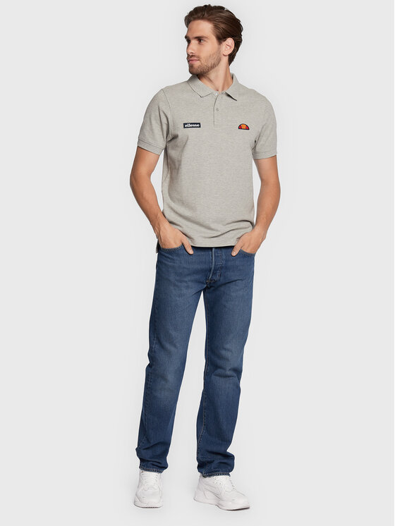 Ellesse Ellesse Тениска с яка и копчета Montura SHS04475 Сив Regular Fit