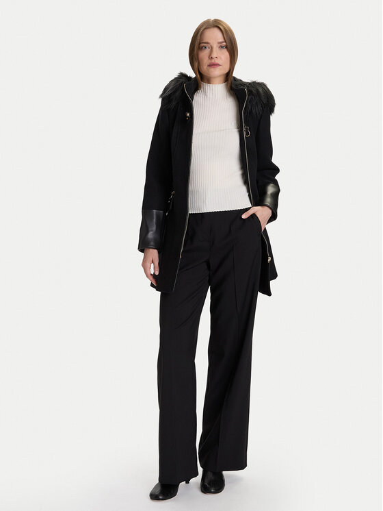 Morgan Morgan Cappotto di lana 222-GSIBIL Nero Regular Fit