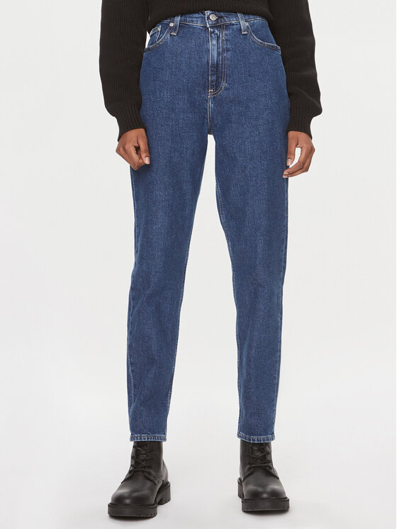 Calvin Klein Jeans Blugi J20J221589 Albastru Mom Fit