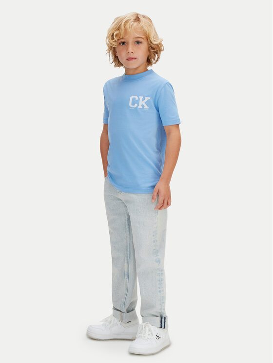 Calvin Klein Calvin Klein T-Shirt Heritage LVCKSJA09B Modrá Regular Fit