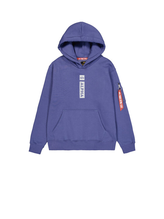Alpha Industries Alpha Industries Bluza Alpha Puff Print Hoodie Fioletowy Regular Fit