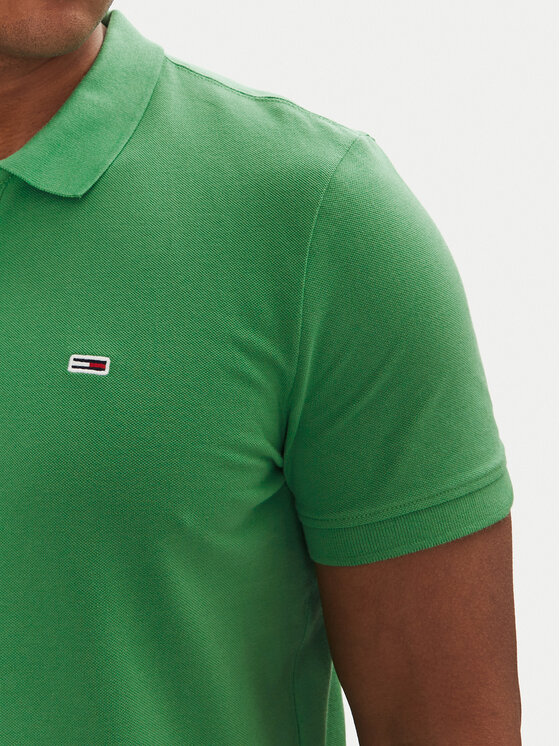 Tommy Jeans Tommy Jeans Polo DM0DM20676 Zelena Slim Fit