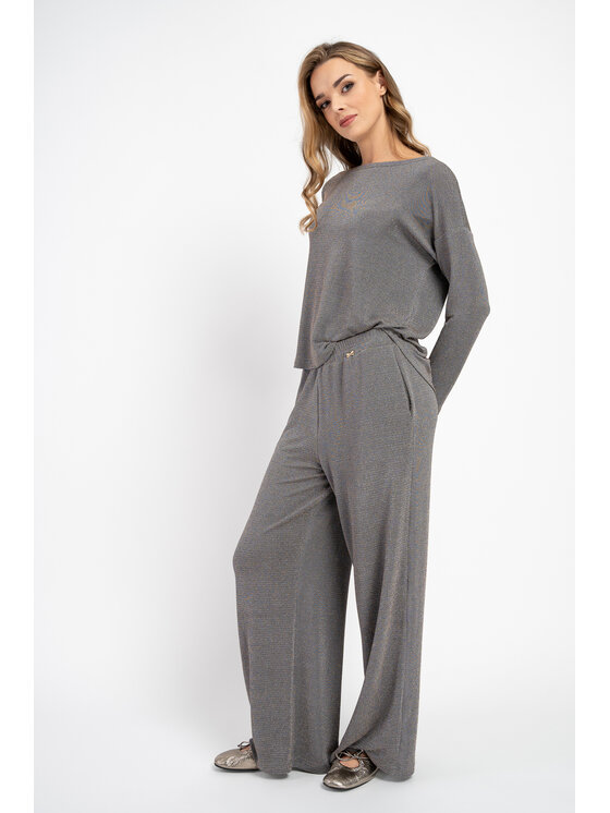 CLICK CLICK Blúzka 70-812 Strieborná Comfortable Fit