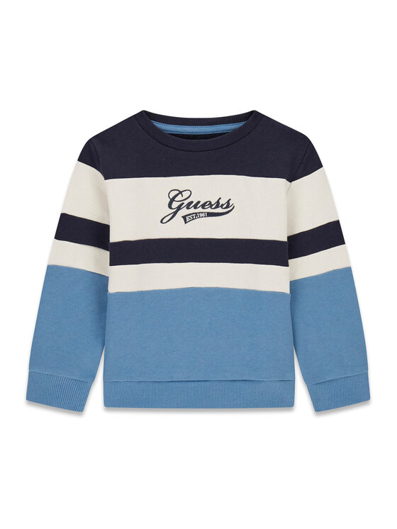 Guess Guess Majica dugih rukava N6BQ05 K6114 Tamnoplava Regular Fit