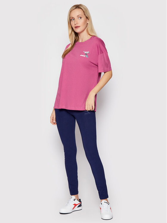 Diadora Diadora T-Shirt Floss 102.178185 Różowy Regular Fit