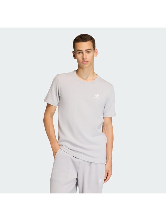 adidas adidas Marškinėliai Trefoil Essentials Waffle KE1203 Pilka Regular Fit
