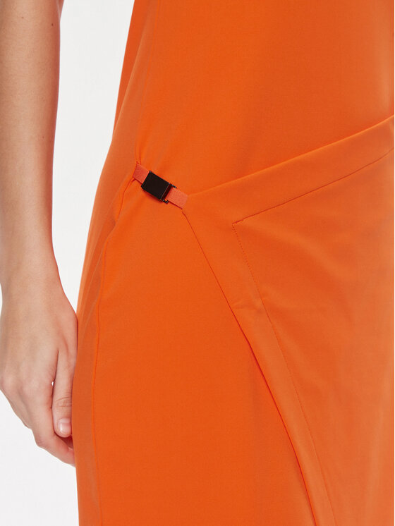 Calvin Klein Calvin Klein Rochie de zi Stretch Jersey Asymmetric Dress K20K206498 Portocaliu Slim Fit