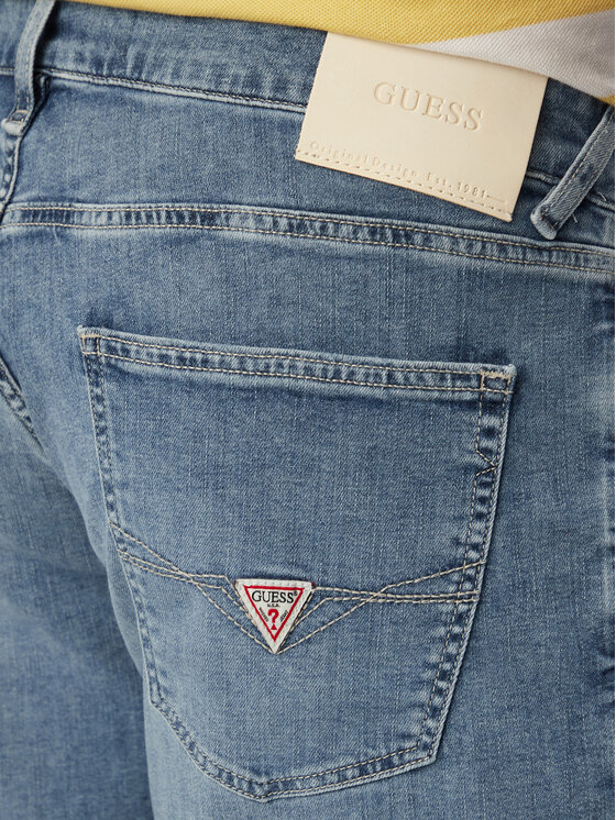 Guess Guess Szorty jeansowe M6GD01 D0758 Niebieski jasny Regular Fit