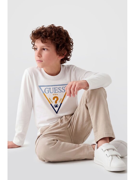 Guess Kids Guess Kids T-Shirt 185389 Biały Classic Fit