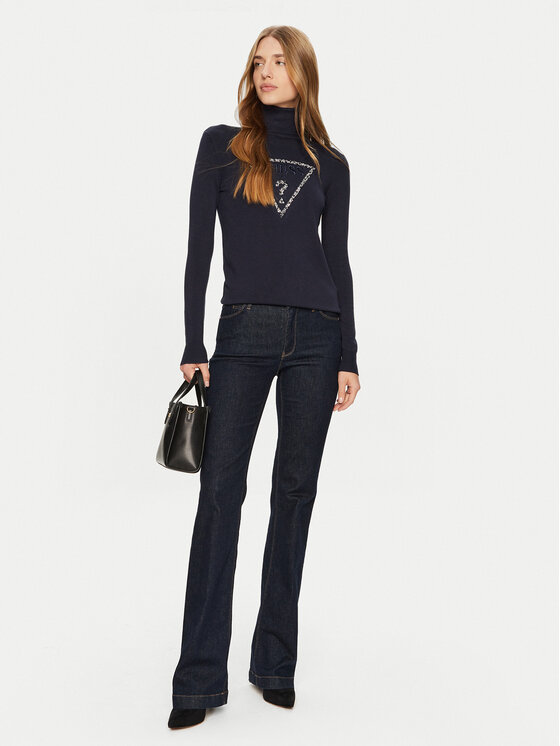Guess Guess Rollkragenpullover W4BR03 Z2NQ2 Dunkelblau Regular Fit