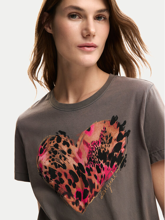 Desigual Desigual Футболка Tiger 26SWTK53 Сірий Regular Fit