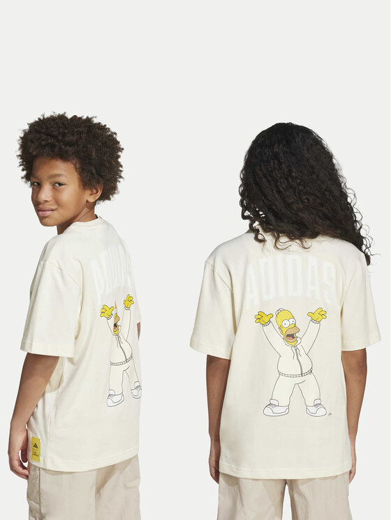 adidas adidas Tričko The Simpsons Graphics JL9180 Béžová Loose Fit