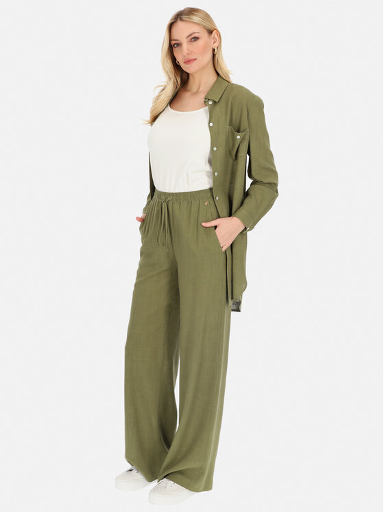 Potis & Verso Potis & Verso Spodnie materiałowe Pascal Khaki Loose Fit