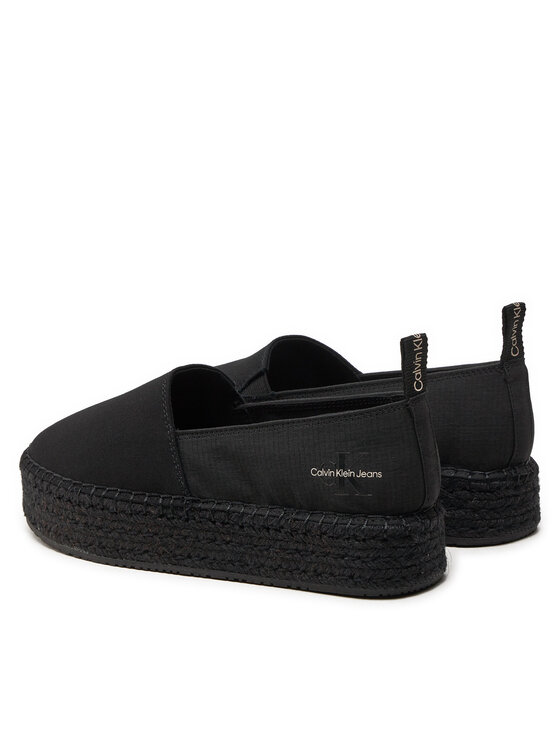 Calvin Klein Jeans Calvin Klein Jeans Espadrilky Platform Espadrille Mix Ml Mtl YW0YW01622 Černá