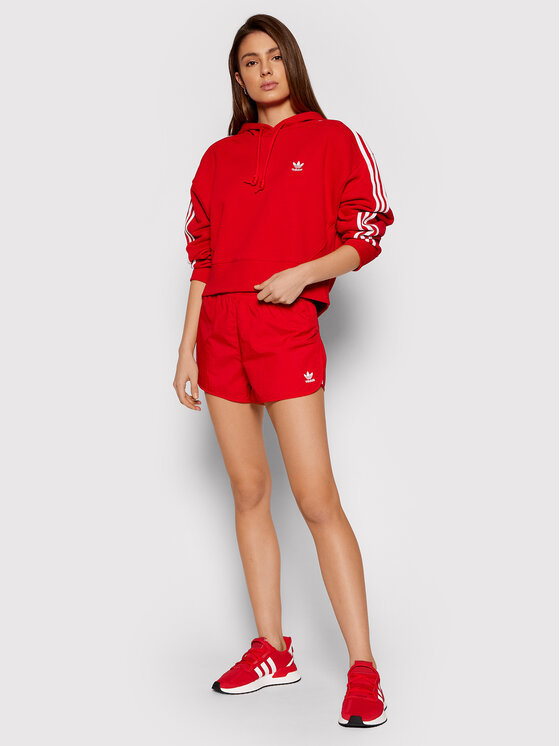 adidas Short de sport adicolor 3Str GN2886 Rouge Regular Fit • Modivo.fr