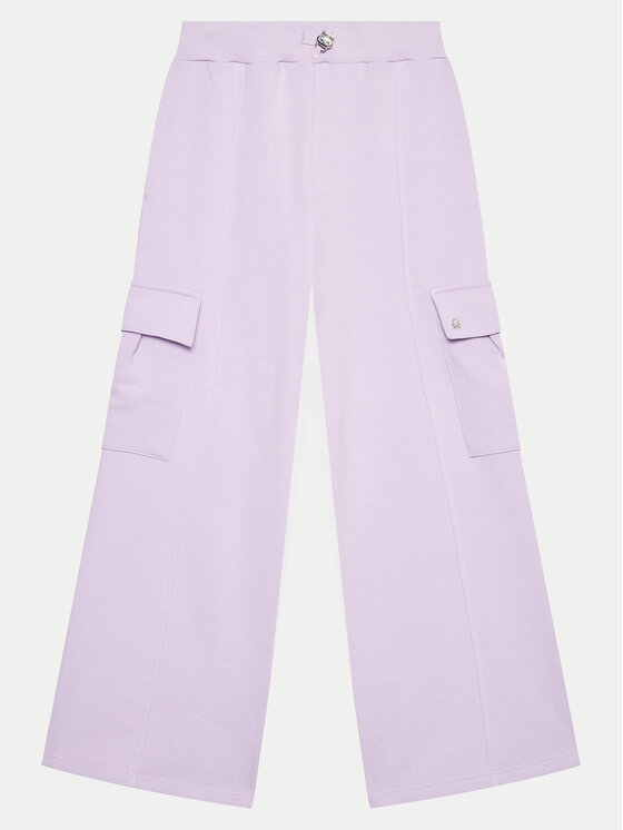 United Colors Of Benetton Teplákové nohavice 33NVCF05D Fialová Wide Leg