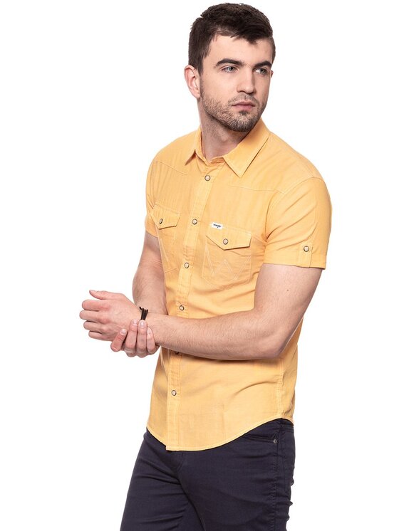 Wrangler Wrangler Camicia SS RESORT WESTERN Giallo Regular Fit