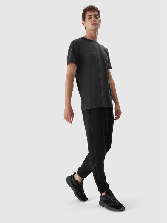 4F 4F T-Shirt 4FAW23TTSHM0876 Grau Regular Fit