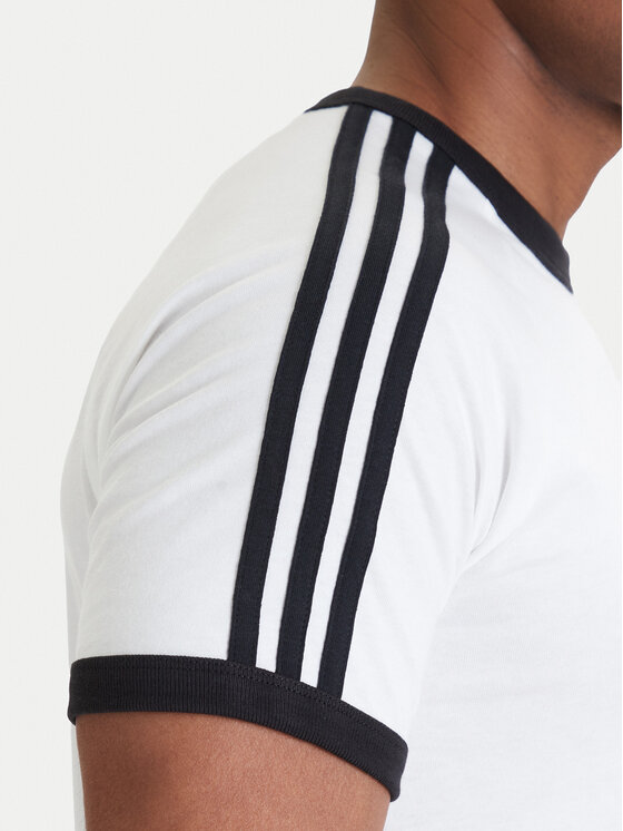 adidas adidas Marškinėliai 3-Stripes Ringer KF0418 Balta Slim Fit