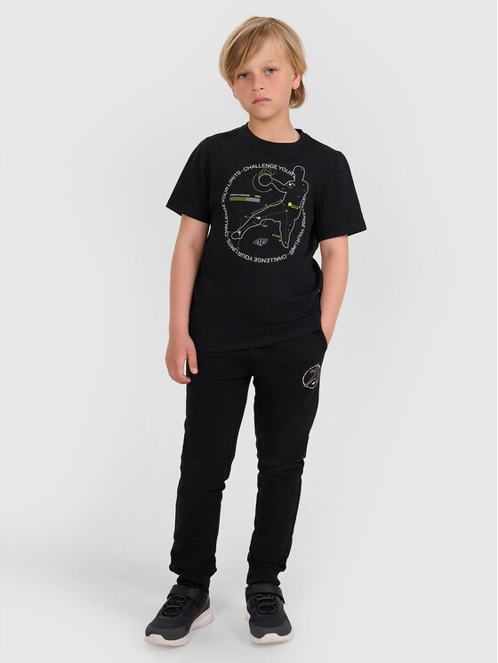 4F 4F Spodnie dresowe URBAN COMMUTER Czarny Regular Fit