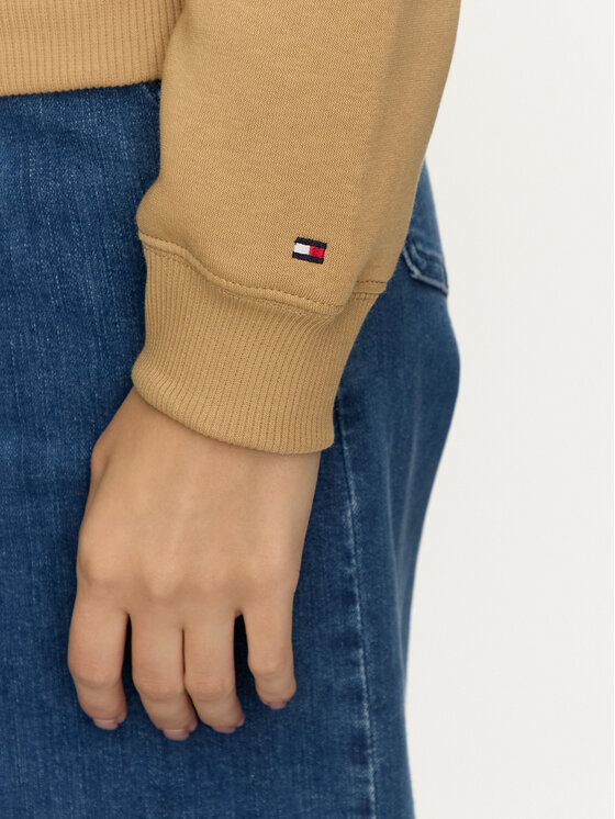 Tommy Hilfiger Tommy Hilfiger Majica dugih rukava Modern WW0WW43598 Bež Regular Fit