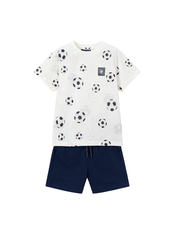 Mayoral Set tricou și pantaloni scurți 3607 Alb Regular Fit