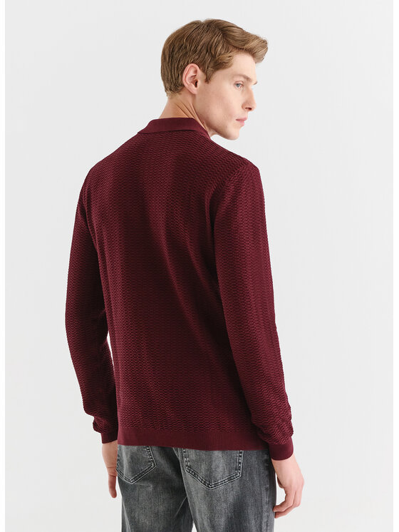 Pako Lorente Pako Lorente Sweter P23WF-2X-010 Bordowy Classic Fit