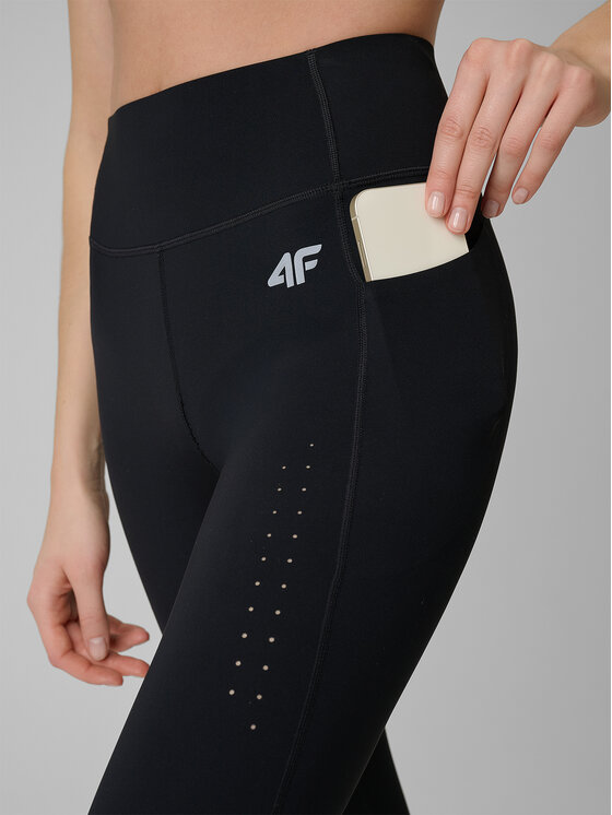 4F 4F Legginsy TRAINING Czarny Slim Fit