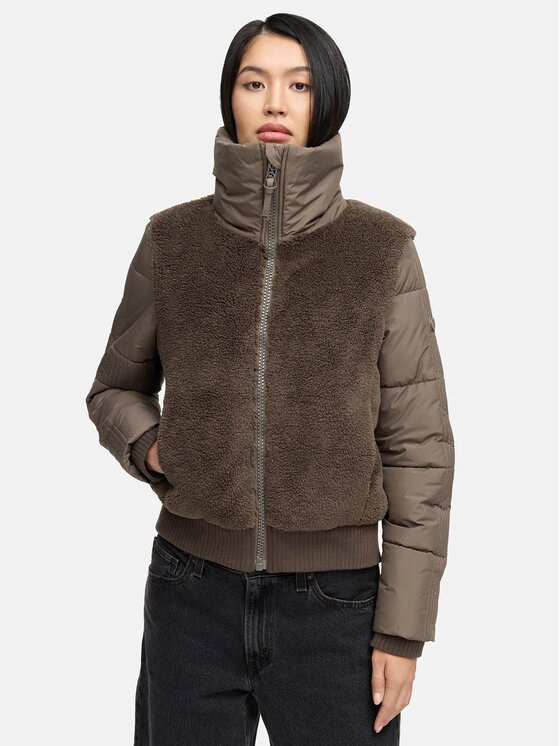 Navahoo Navahoo Kurtka zimowa Teddyzone Brązowy Regular Fit
