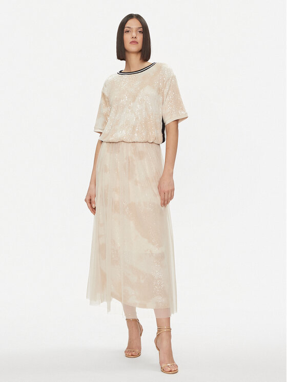 Liu Jo Liu Jo Tüllrock TA4019 J4623 Beige Regular Fit