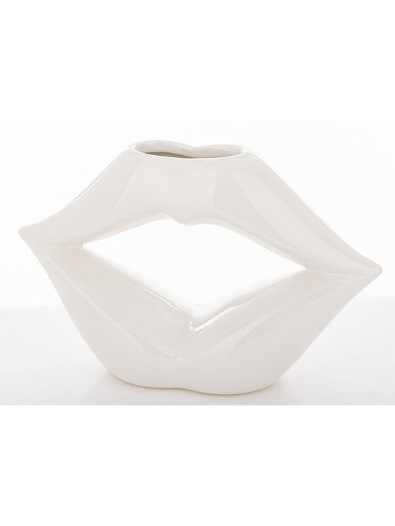 MIAhome MIAhome Wazon ceramiczny 13x20x6,5 cm USTA Biały