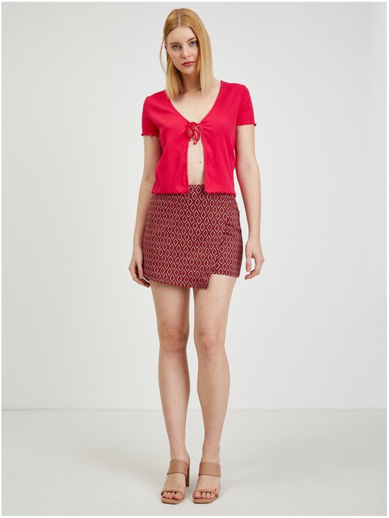 Orsay Orsay Szorty 321054224000__S Czerwony Regular Fit